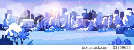 snowy urban park cityscape background merry christmas happy new year greeting card horizontal snowy urban park cityscape background merry christmas happy new year greeting card horizontal 83809635