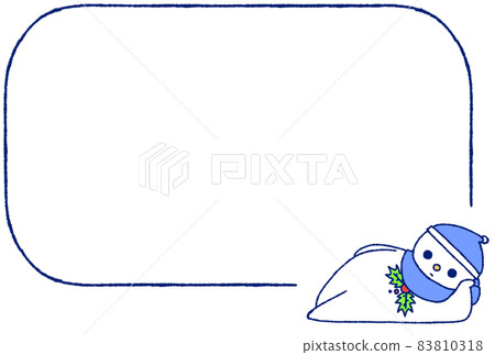 Snowman frame full of lying down (blue) Snowman frame full of lying down (blue) 83810318