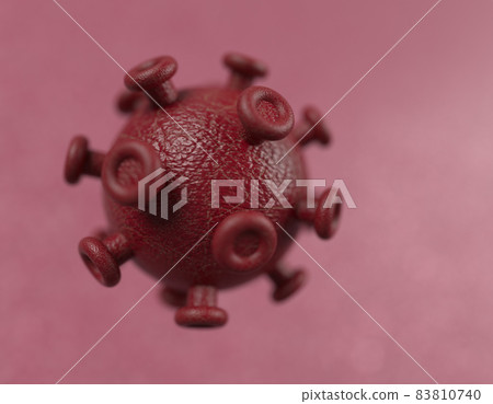 3D illustration of new coronavirus cells 83810740
