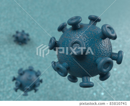 3D illustration of new coronavirus cells 83810741