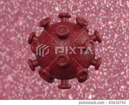 3D illustration of new coronavirus cells 83810742