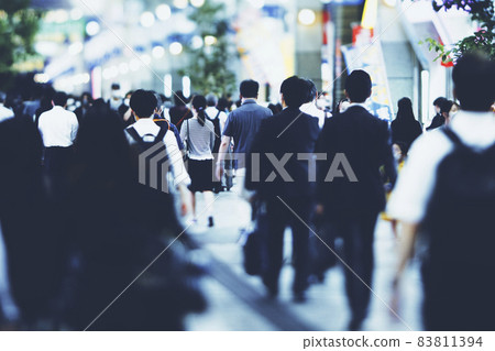 Pedestrian back view Business image 83811394
