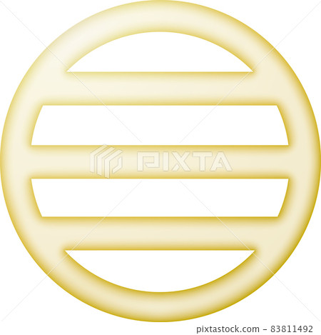 Family crest with three rounds [gold] 83811492