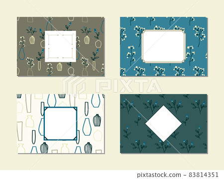 Flower and vase pattern set 83814351