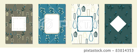 Flower and vase pattern set Flower and vase pattern set 83814353