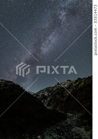 The Milky Way sinking from Mt. Shirouma from Hakuba Taisetsukei in autumn The Milky Way sinking from Mt. Shirouma from Hakuba Taisetsukei in autumn 83814473