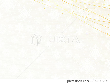 Snowflake and calm golden decoration winter background material 83814654