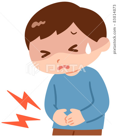 A man holding a stomach 83814873