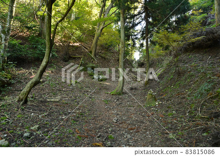 Kuruwa group of Genba'o Castle in late autumn Mt. Nakao, where the headquarters of the Shibata Katsuie was in the battle of Shizugatake 83815086