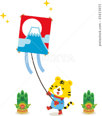 kite flying, new year's pine decoration, new year 83815655