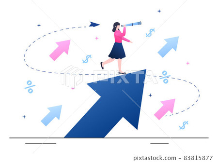 Investment Financial Success Freedom Flat Vector Illustration. Business People Increasing Capital and Profits by Managing Finances Well or Saving Coin 83815877