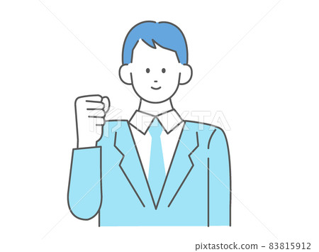支持男性形象插畫商務人士矢量素材 83815912