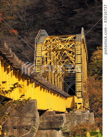Autumn leaves of Akashiba Gorge and Arakawa No. 4 Bridge Autumn leaves of Akashiba Gorge and Arakawa No. 4 Bridge 83816737