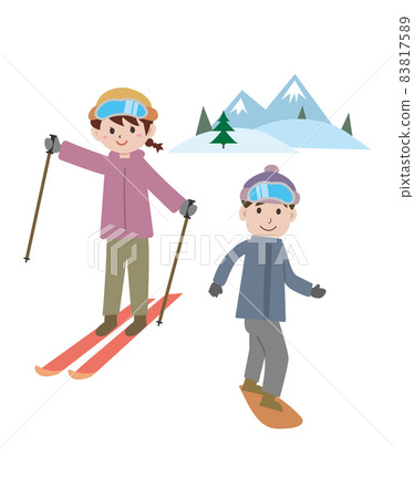 Winter ski leisure couple 83817589