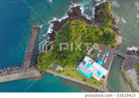 From the sky above Amami Goat Mountain Island 83818423