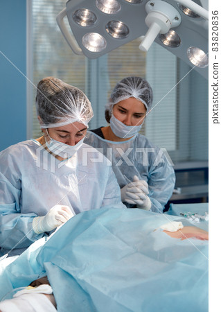 The medical team performs the operation - a series of images related to the surgery. Real modern, operating fee, struggle for life 83820836