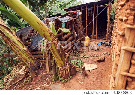 Poor african house in eastern region of equatorial mountains Poor african house in eastern region of equatorial mountains 83820868