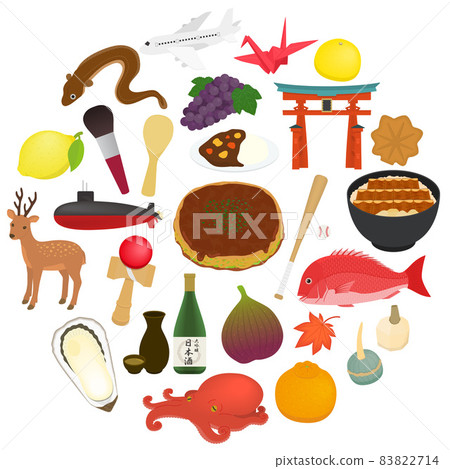 Illustration of Hiroshima (circular) Illustration of Hiroshima (circular) 83822714