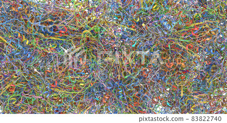 Ribosome as part of an biological cell constructing messenger rna molecule - 3d illustration 83822740