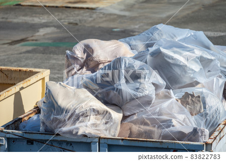 Containers filled with factory waste Containers filled with factory waste 83822783
