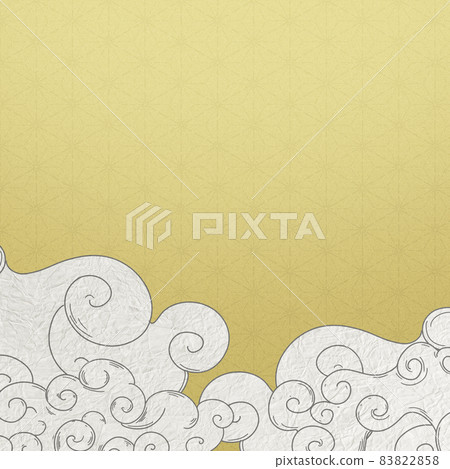 Background material that feels sum (gold leaf, cloud) 83822858