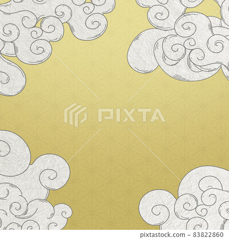 Background material that feels sum (gold leaf, cloud) Background material that feels sum (gold leaf, cloud) 83822860