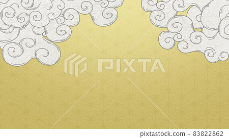 Background material that feels sum (gold leaf, cloud) 83822862