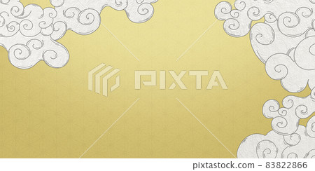 Background material that feels sum (gold leaf, cloud) Background material that feels sum (gold leaf, cloud) 83822866