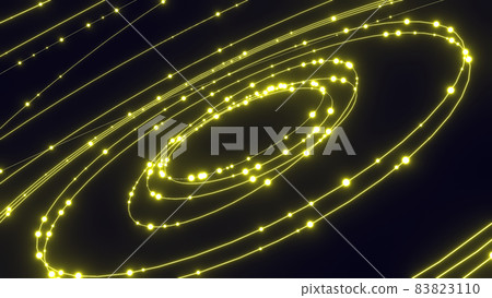 Yellow VJ Glitter Particle Circular Network [There is another Ver] 83823110