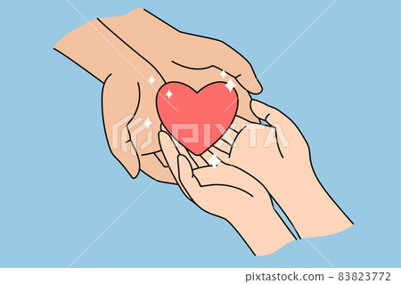 People hold heart show love and kindness 83823772
