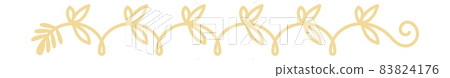 Decorative vine separator. Vintage hand drawn divider 83824176
