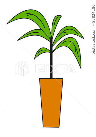 House plant in pot. Urban jungle icon. Home green decoration House plant in pot. Urban jungle icon. Home green decoration 83824180
