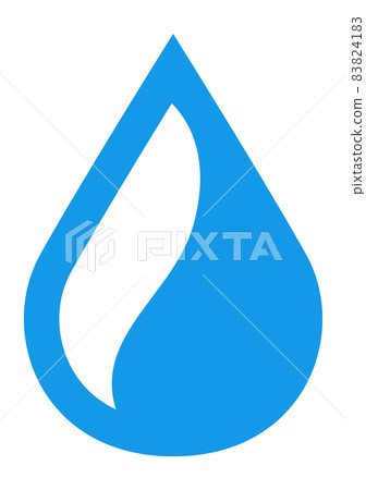 Blue drop. Clean fresh water symbol. Sign of purity Blue drop. Clean fresh water symbol. Sign of purity 83824183