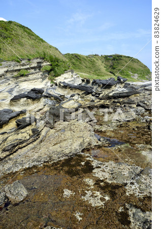 Rocky shore Seaside environment with tide 83824629