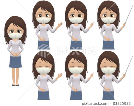 [Presentation A] Black Women Knit Wave Front 83825925