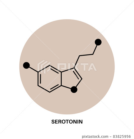 Serotonin formula icon - Stock Illustration [83825956] - PIXTA