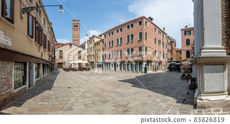 City scene of Venice during Covid-19 lockdown without visitors at daytime in 2020 City scene of Venice during Covid-19 lockdown without visitors at daytime in 2020 83826819