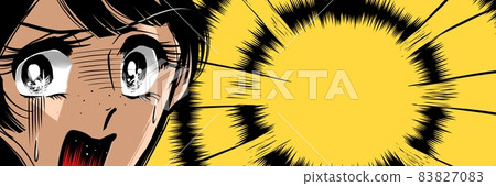 70's Shojo Manga Unpleasant Premonition Scared Black Hair Woman Up 83827083