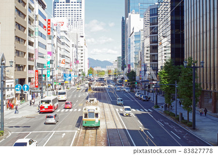 View of Rijo-dori from the vicinity of Hiroshima Hondori 83827778
