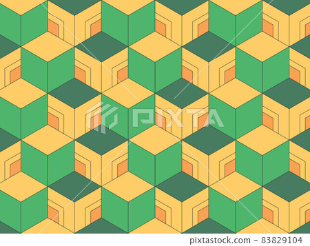 Yellow and green hexagonal pattern 83829104