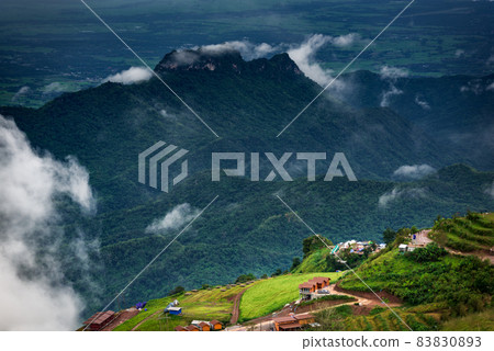 Clouds, mist, cover the mountain peaks, tropical rainforests, Thailand Clouds, mist, cover the mountain peaks, tropical rainforests, Thailand 83830893