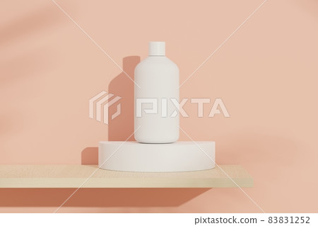 3d render of blank cosmetics skincare product or packaging for mock up. Terrazzo design. Beauty soap and spa concept. Lotion oil moisture for skin health. Premium and luxury design for branding. 83831252
