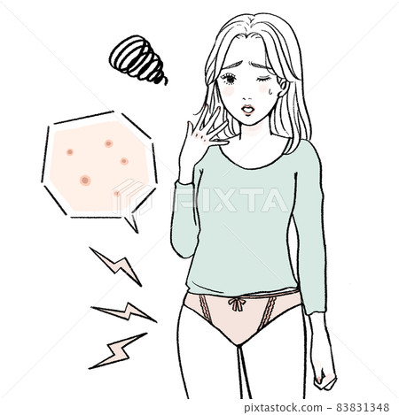 一個患有敏感區域突破的女人 一個患有敏感區域突破的女人 83831348