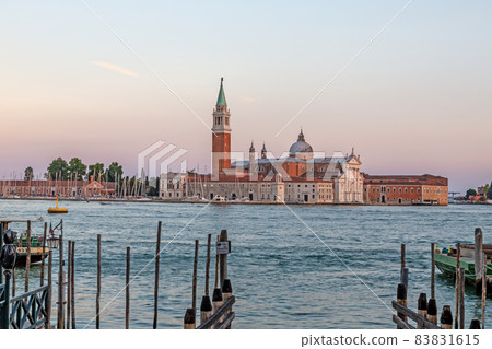 View from Place Riva Degli Schiavoni to San Giorgio island in Venice during sunset View from Place Riva Degli Schiavoni to San Giorgio island in Venice during sunset 83831615