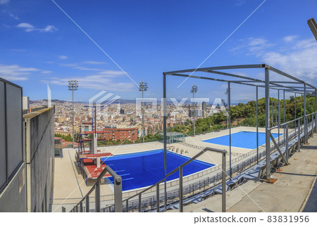 View over Olympic swim stadium in Barcelona View over Olympic swim stadium in Barcelona 83831956