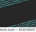 Digital number random pattern top and bottom frame [diagonal / cyan] 83834005