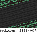 Digital number random pattern top and bottom frame [diagonal / green] 83834007