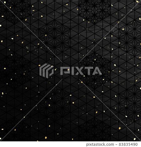 Chic Japanese background material with hemp leaf pattern arranged 83835490