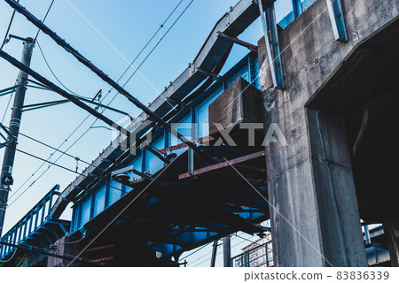 鐵路大樑橋 穿越鐵路a-2線 高飽和度對比 鐵路大樑橋 穿越鐵路a-2線 高飽和度對比 83836339