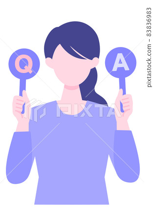 Casual female upper body illustration Q & A - Stock Illustration ...